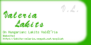 valeria lakits business card